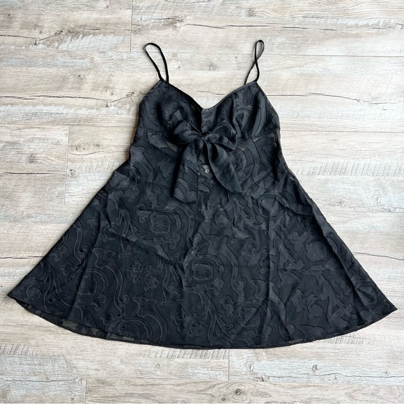 Vintage Valentino Slip Dress Lingerie Jacquard Transparent